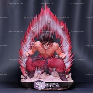 Goku Kaioken v2 3d impressão modelo esfera dragão stl arquivos 3d print model - Mito3D