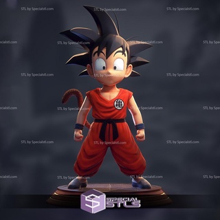 Goku ragazzo 3d modello sfera drago in piedi 3d print model - Mito3D