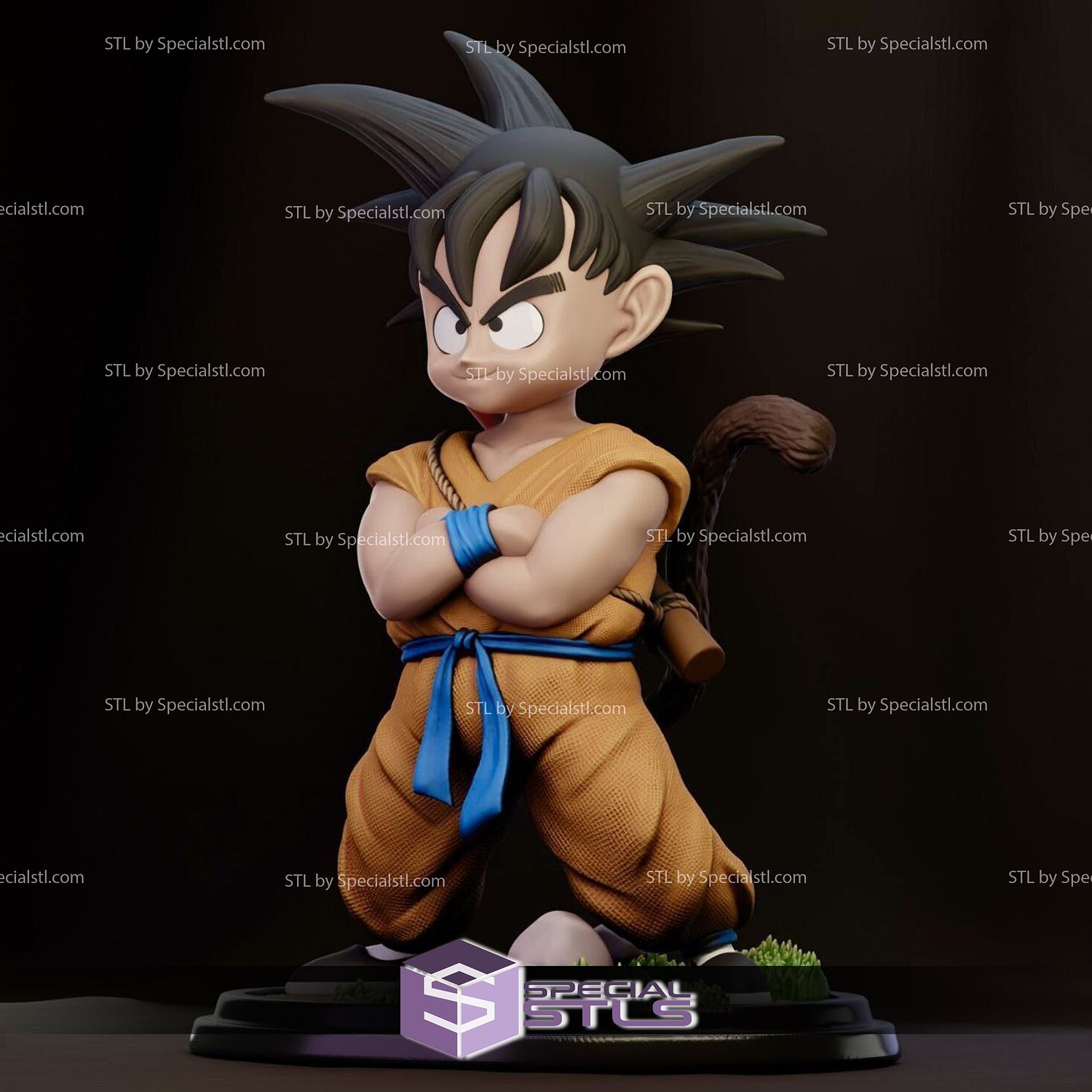 Goku criança stl arquivos pé v2 3D print model - Mito3D