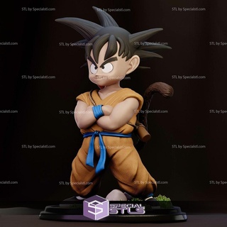 Goku criança stl arquivos pé v2 3d print model - Mito3D