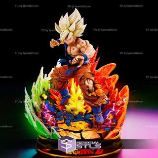 Goku namek energia stl File diorama sfera drago 3d print model - Mito3D