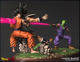 Goku ottavino combattimento raditz diorama 3d print model - Mito3D