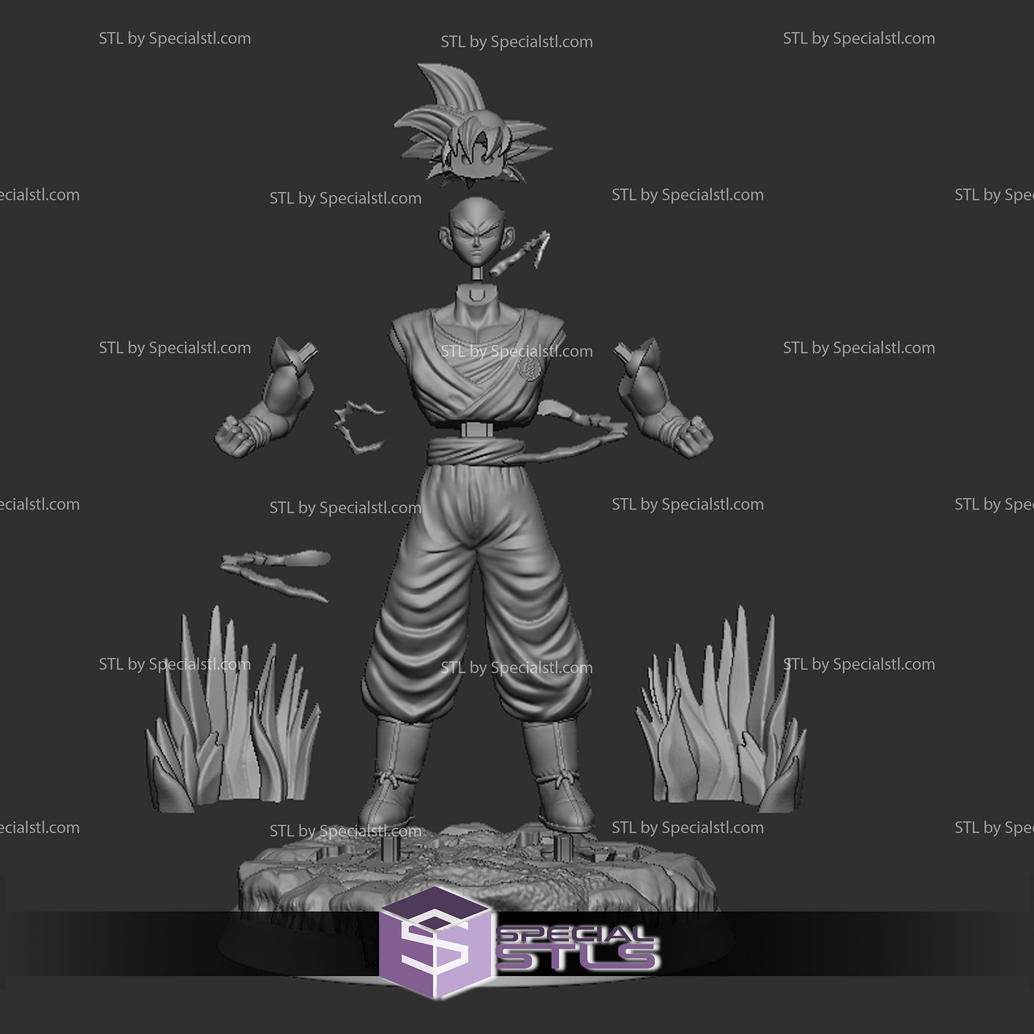 Goku energia 3d modello stl File sfera drago 3D print model - Mito3D