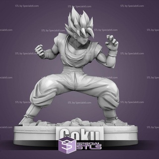 Goku preparar pose stl arquivos esfera dragão 3d modelo 3d print model - Mito3D