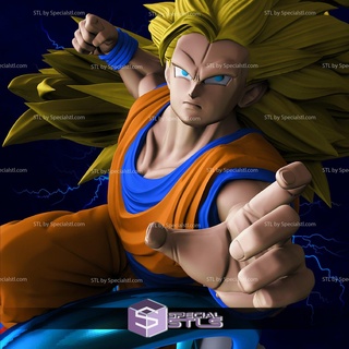Goku ssj3 battaglia stl File sfera drago 3d print model - Mito3D