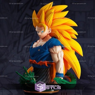 Goku ssj3 fracasso pronto impressão 3d print model - Mito3D
