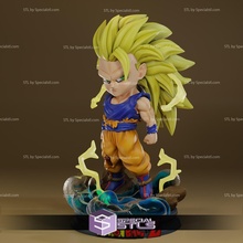 Goku ssj3 chibi 3d print model - Mito3D