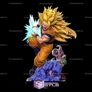Goku ssj3 kamehameha pronto 3d Stampa 3d print model - Mito3D