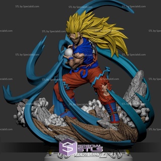 Goku ssj3 3d print model - Mito3D