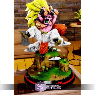 Goku ssj3 Majin buu stl Dateien Dragon Ball 3d Modell 3d print model - Mito3D