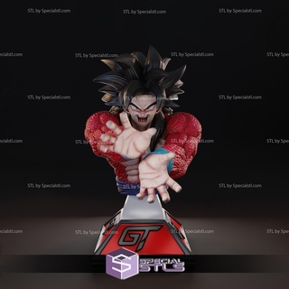 Goku ssj4 Büste 3d Drucken Modell Dragon Ball stl Dateien 3d print model - Mito3D