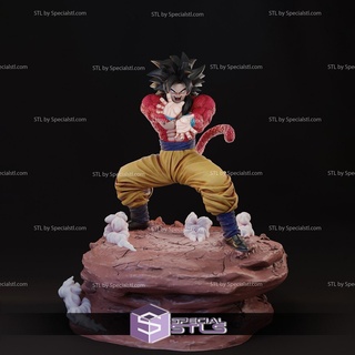 Goku ssj4 Leistung v2 3d Drucken Modell Dragon Ball stl Dateien 3d print model - Mito3D