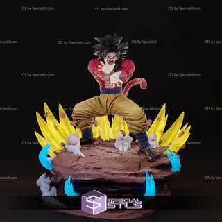 Goku ssj4 v3 3d impressão modelo esfera dragão stl arquivos 3d print model - Mito3D