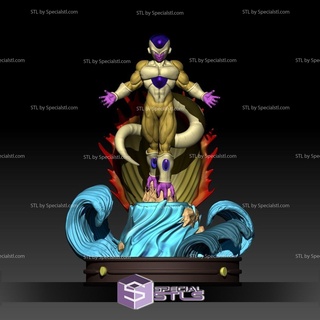 golden frieza stl files v2 dragon ball 3d printable 3d print model - Mito3D