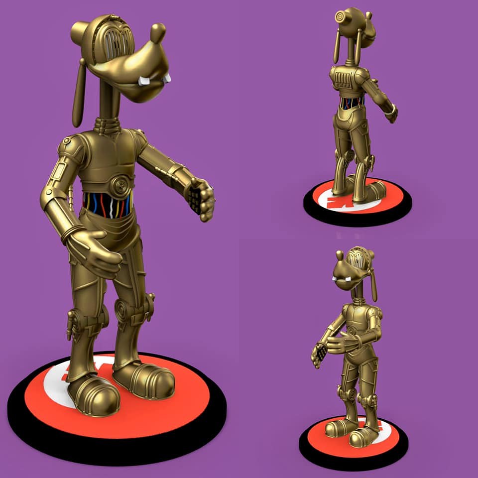 Sciocco c3po stella guerre 3D print model - Mito3D