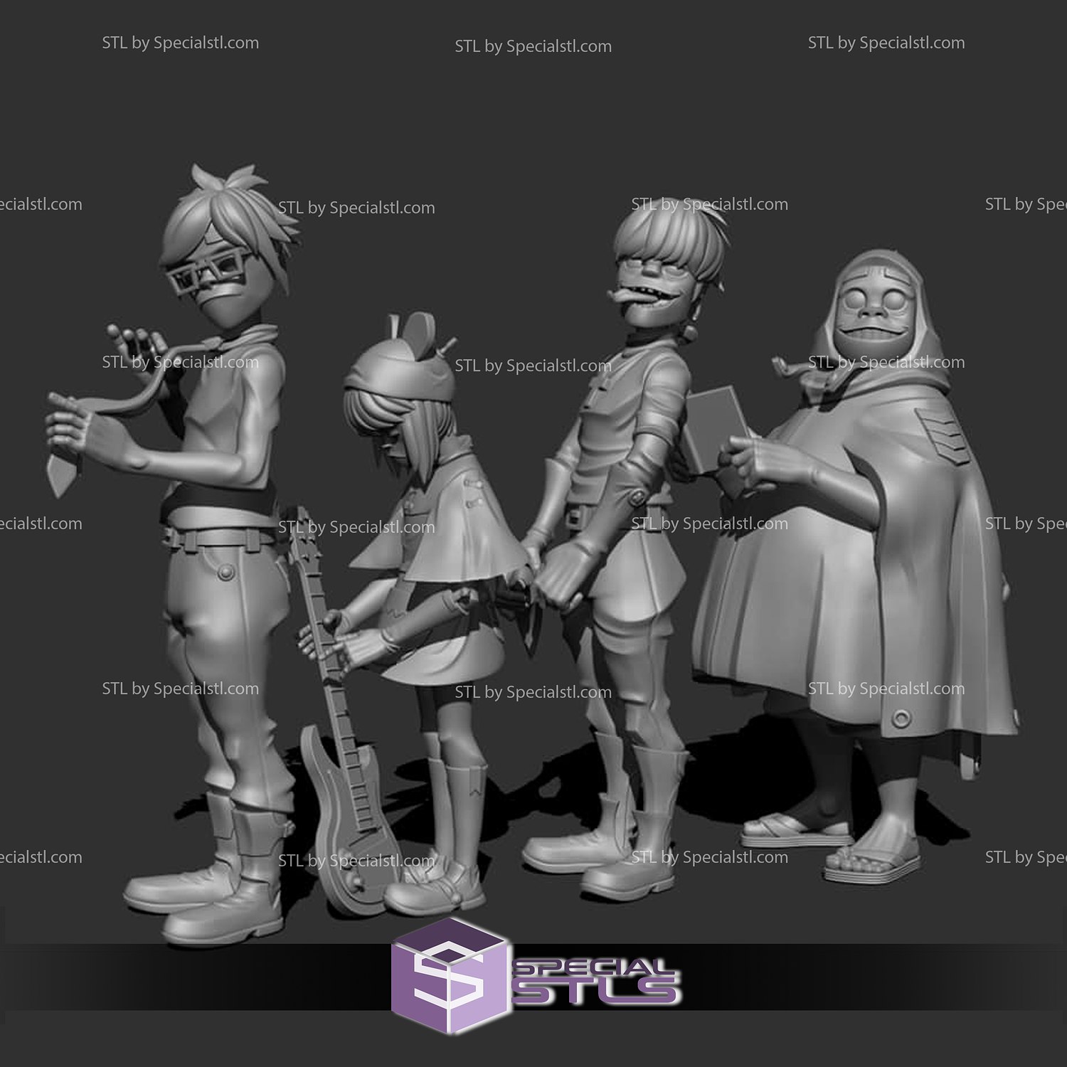 Gorillaz banda 3d modelo 3D print model - Mito3D