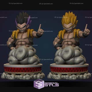 Gotenks 3d Drucken Figur v3 Dragon Ball stl Dateien 3d print model - Mito3D