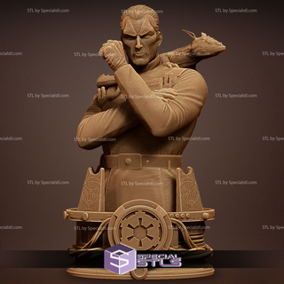 grandioso almirante Thrawn busto Listo impresión guerra Galaxias 3d print model - Mito3D