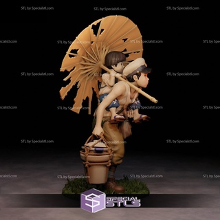 tombe lucioles 3d impression figurine stl dossiers 3d print model - Mito3D