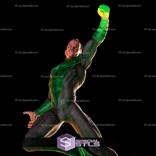 vert lanterne Sinestro pose 3d impression figurine dc stl dossiers 3d print model - Mito3D