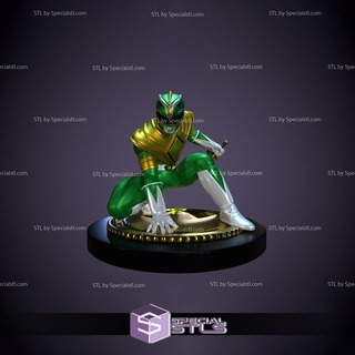 vert ranger 3d impression figurine préparer pose Puissance stl dossiers 3d print model - Mito3D
