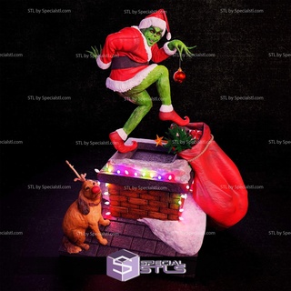 grinch Papa Noel Navidad 3d modelo grinch Papa Noel Navidad 3d modelo 3d print model - Mito3D