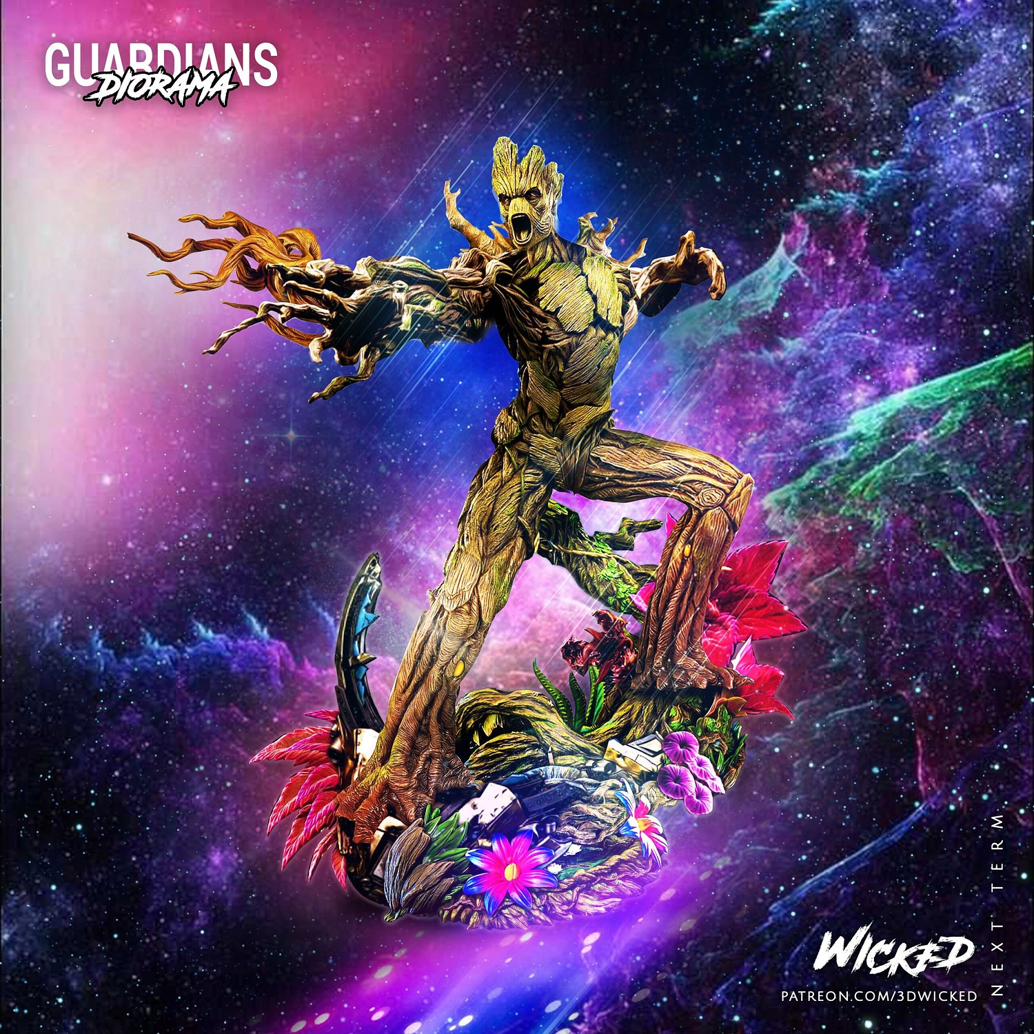 Groot tuteurs galaxie 3D print model - Mito3D