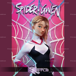 gwen stacy spider verse basic standing 3d printing figurine 3d print model - Mito3D