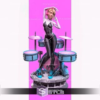 Gwen stacy stl dossiers homme araignée miles morales 3d impression figurine 3d print model - Mito3D