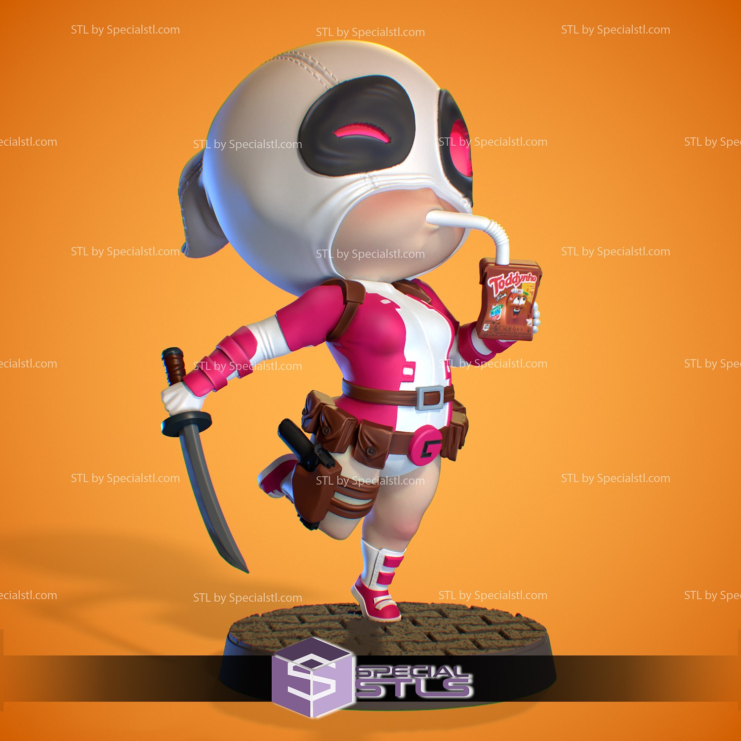 wenpool chibi 3D print model - Mito3D