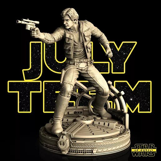 Han Solo Krieg Sterne 3D print model - Mito3D