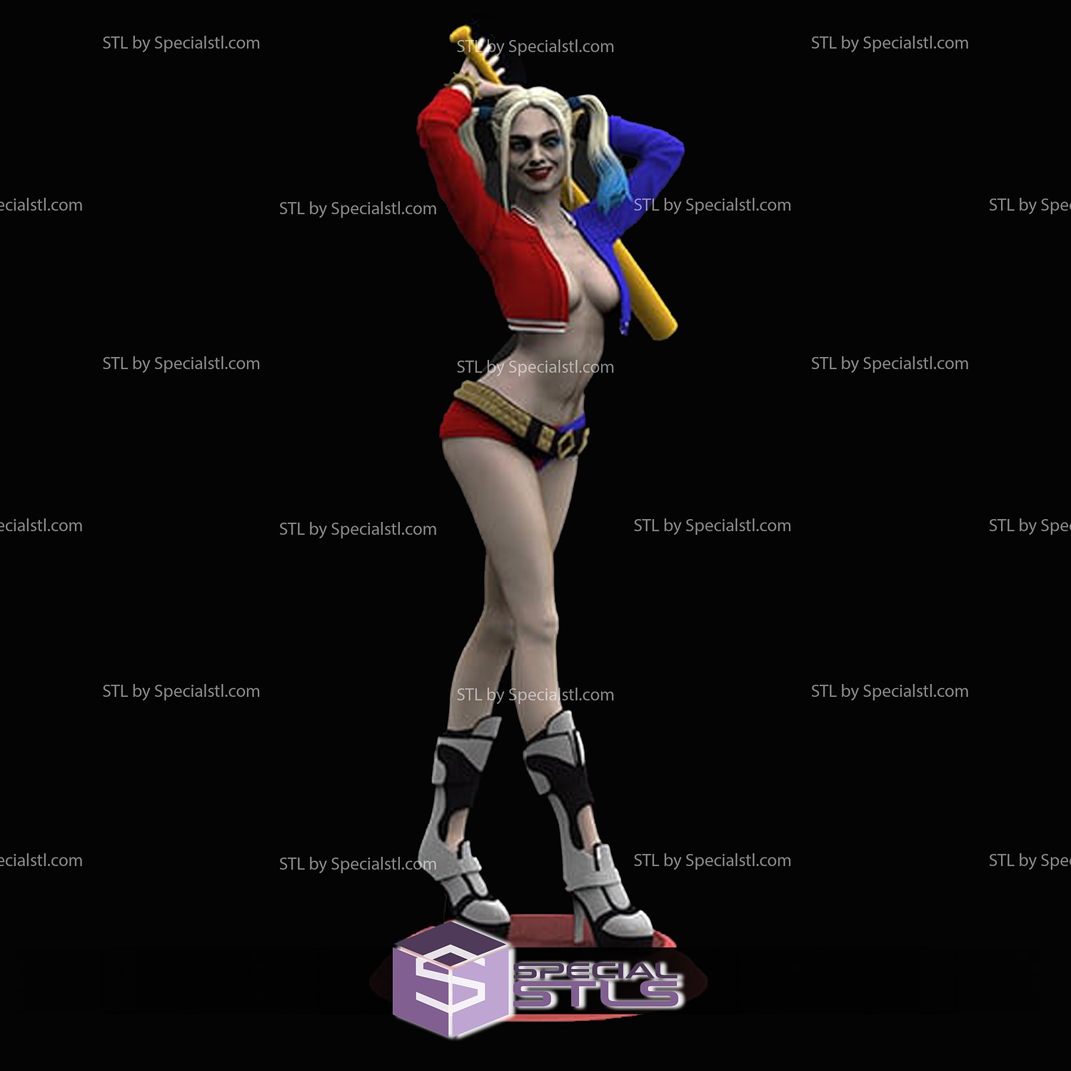 Harley Quinn beyzbol 3D print model - Mito3D