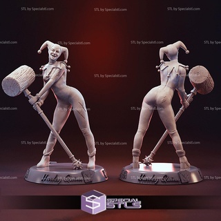 Harley Quinn pitre marteau stl dossiers 3d print model - Mito3D