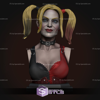 Harley quinn cómic busto Listo 3d impresión 3d print model - Mito3D