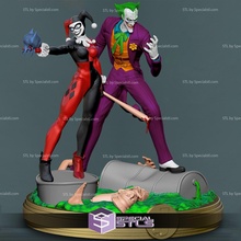 Harley Quinn Joker Diorama 3d print model - Mito3D