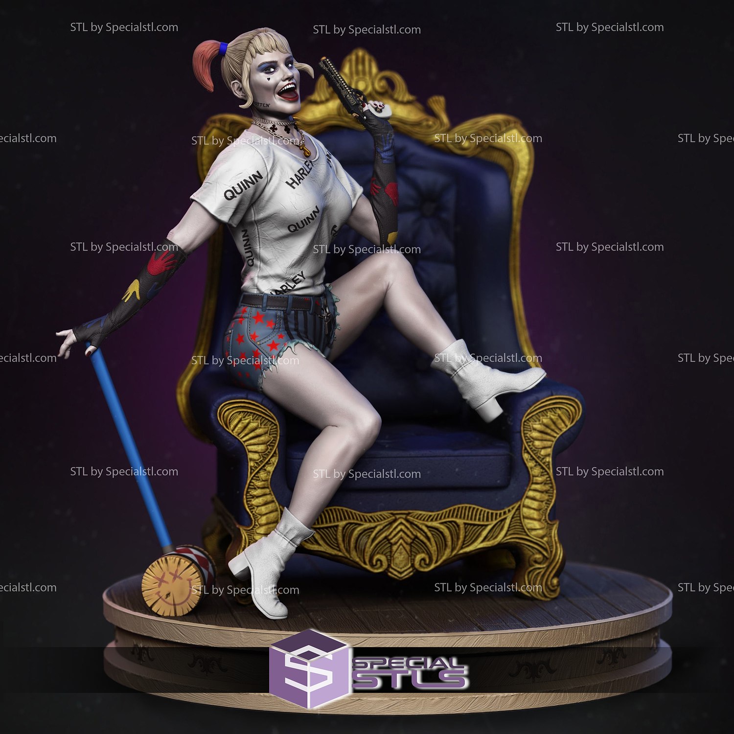 Harley quinn margot robbie 3d stampa modello sedia stl File 3D print model - Mito3D