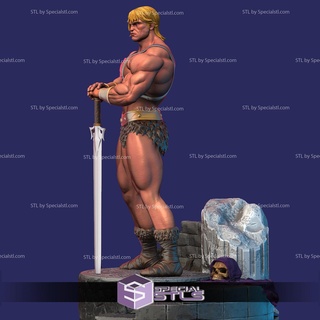 he-man stl files standing v2 3d print model - Mito3D