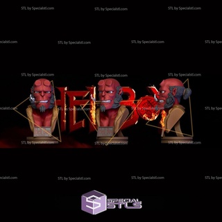 hellboy cigarette bust stl files 3d print model - Mito3D