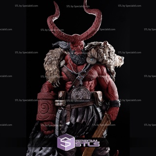 hellboy vikings prêt 3d impression 3d print model - Mito3D