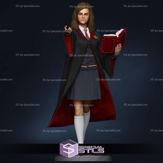 Hermione Granger 3d modèle portant livre 3d print model - Mito3D