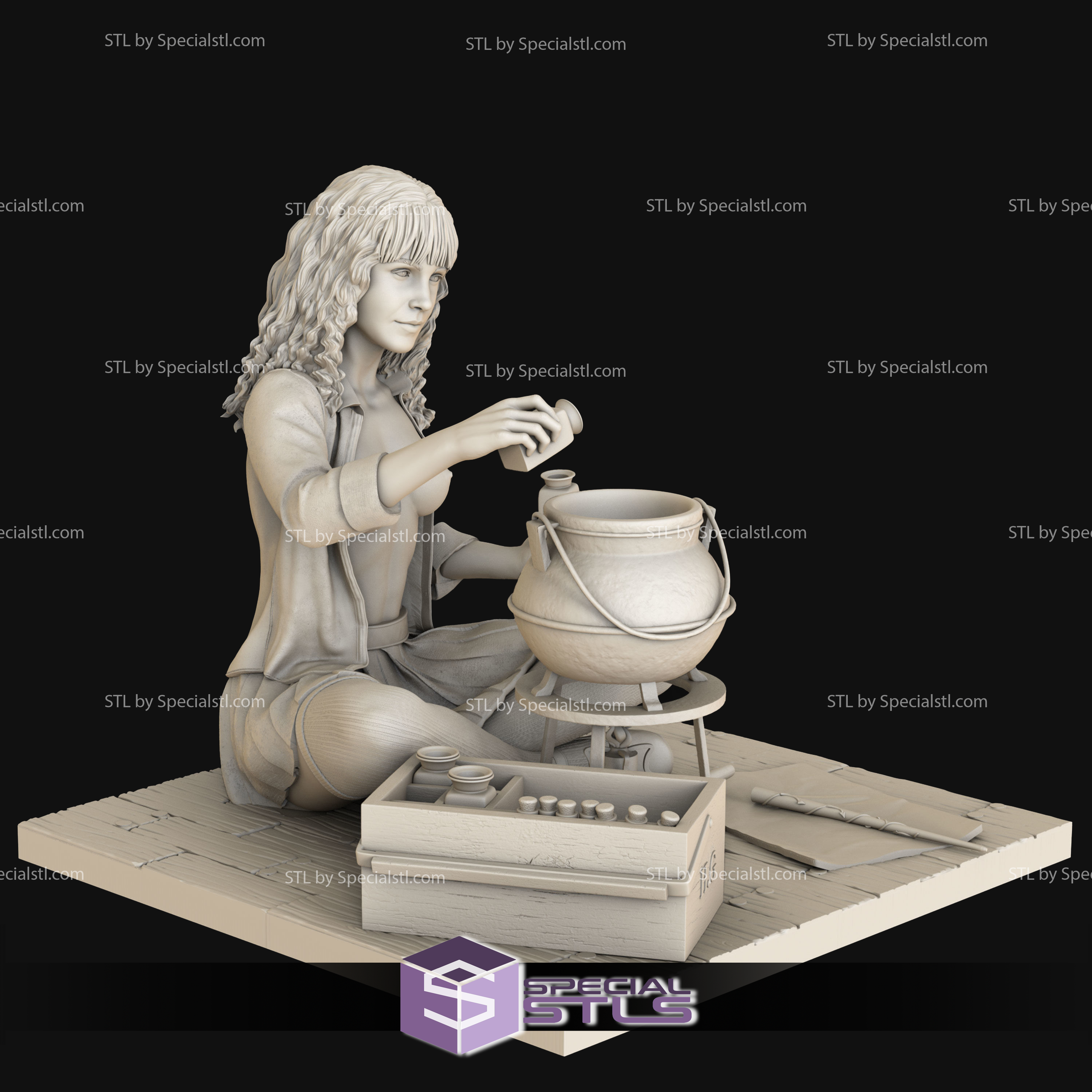 Hermione Granger nsfw fabrication poison stl dossiers 3D print model - Mito3D