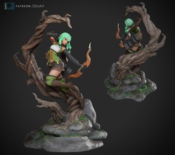 Alto duende arqueiro goblin assassino 3d print model - Mito3D