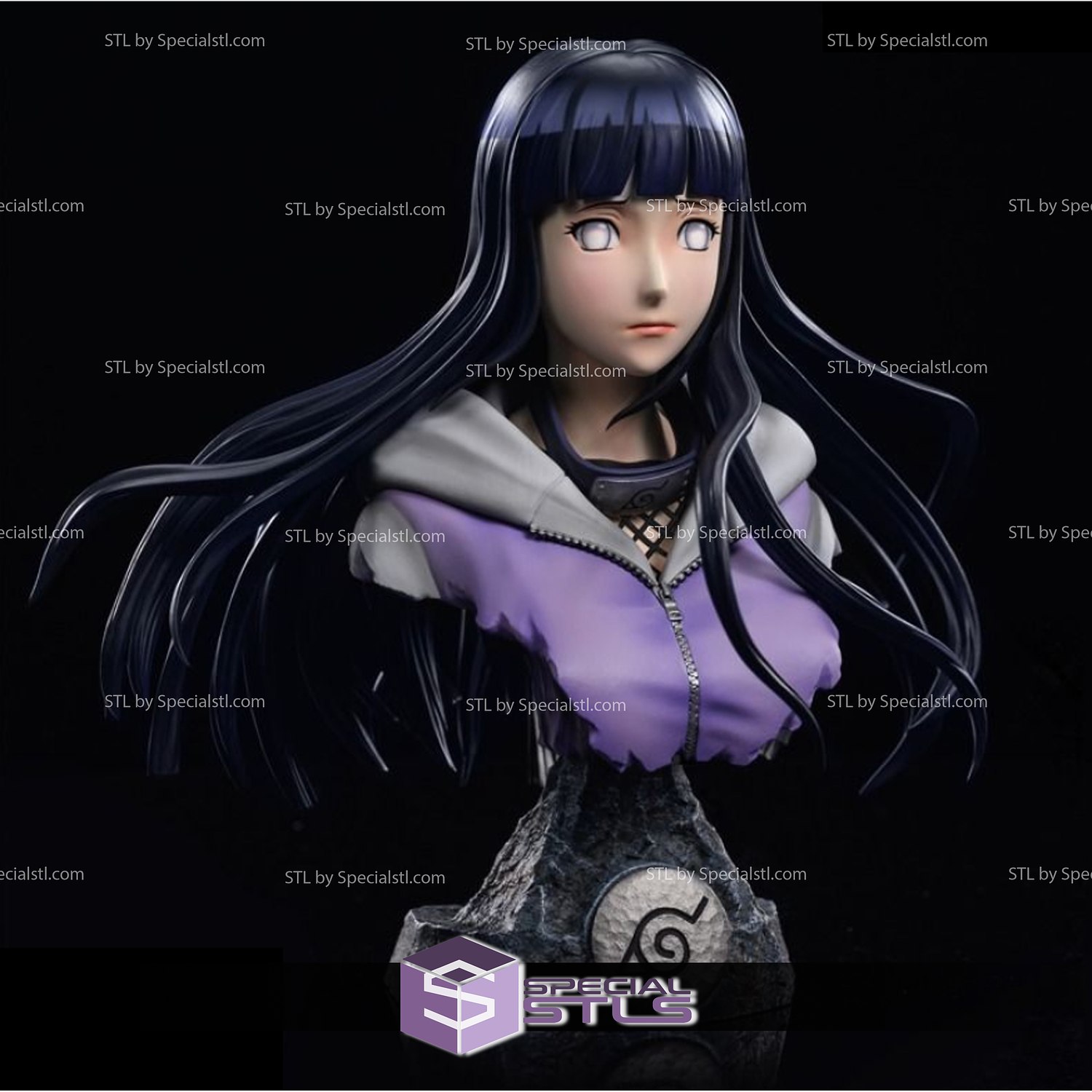 hinata Büste 3d Drucken Modell Naruto stl Dateien 3D print model - Mito3D