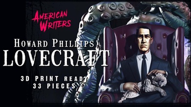 howard phillips lovecraft - american writer 3d print model - Mito3D
