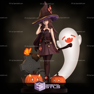 hu tao halloween 3d print stl genshin impact 3d print model - Mito3D