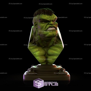 Hulk büst 3d model 3d print model - Mito3D