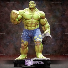 hulk holding rock fanart 3d print model - Mito3D