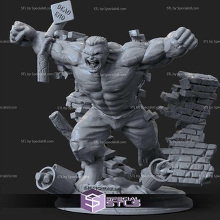 hulk esmagar parede pronto 3d impressão modelo 3d print model - Mito3D