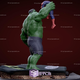 hulk homem Aranha stl arquivos luta 3d print model - Mito3D