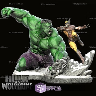 hulk vs wolverine 3d model v3 3d print model - Mito3D
